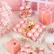 Reversible Christmas Wrapping Paper - Mini Roll - 17 Inch x 33 Feet - Santa Claus Wrapping Paper and Solid Rose Gold Design with Metallic Foil Shine for Chrsitmas, Holiday, Party